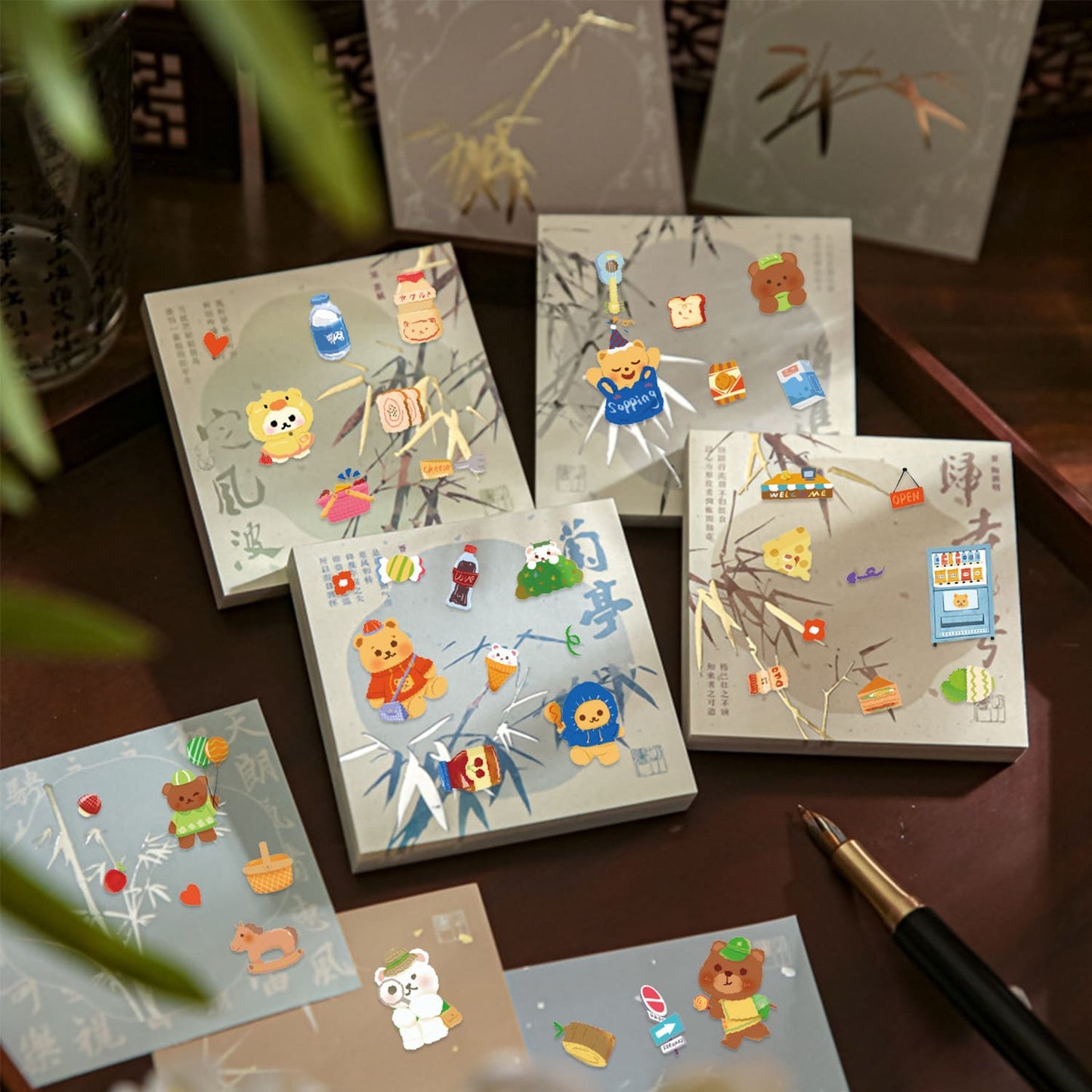 8PCS Bear Life Sticker Pack