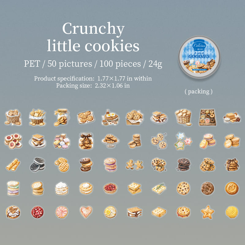 A jar of food Stickers-100PCS