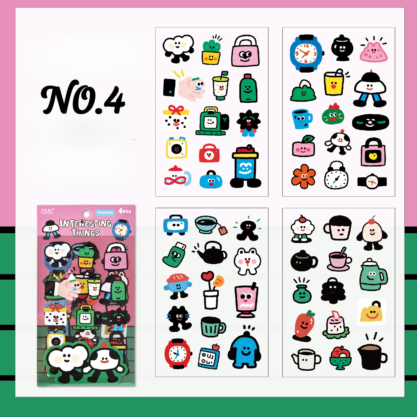 Whimsical Doodle Sticker Set