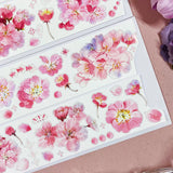 Cherry Blossom Die-Cut PET/Washi Paper Tape (One Cycle)