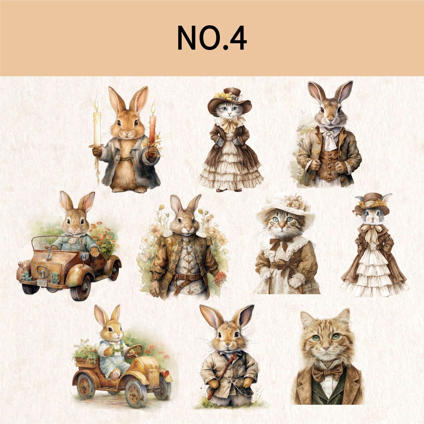 Cute Animal Theme PET Stickers