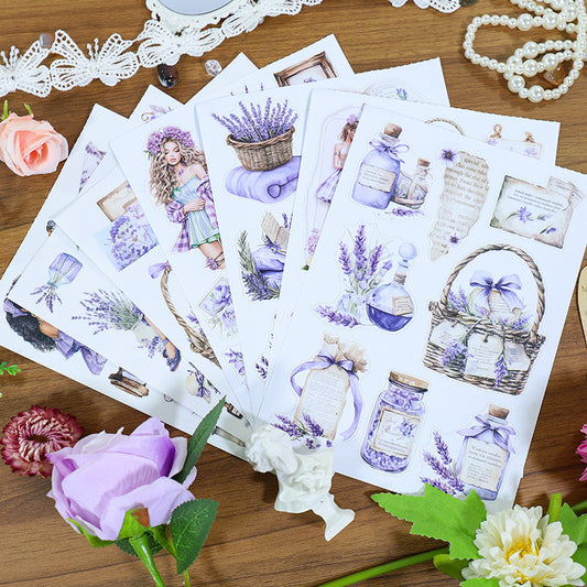 Lavender-Themed Sticker Book