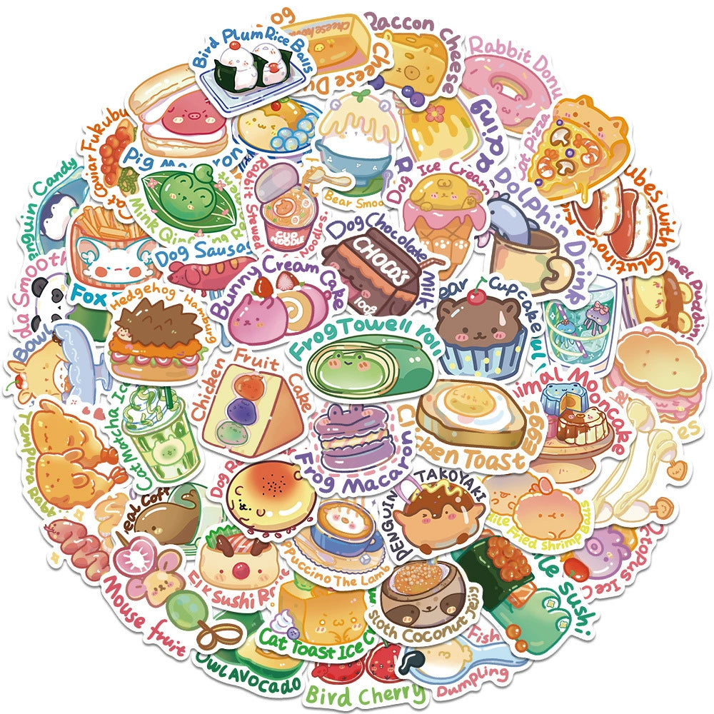 50PCS Dessert & Food Series Stickers
