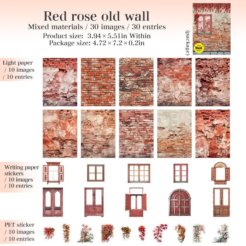 Flower Wall Theme Paper Kit