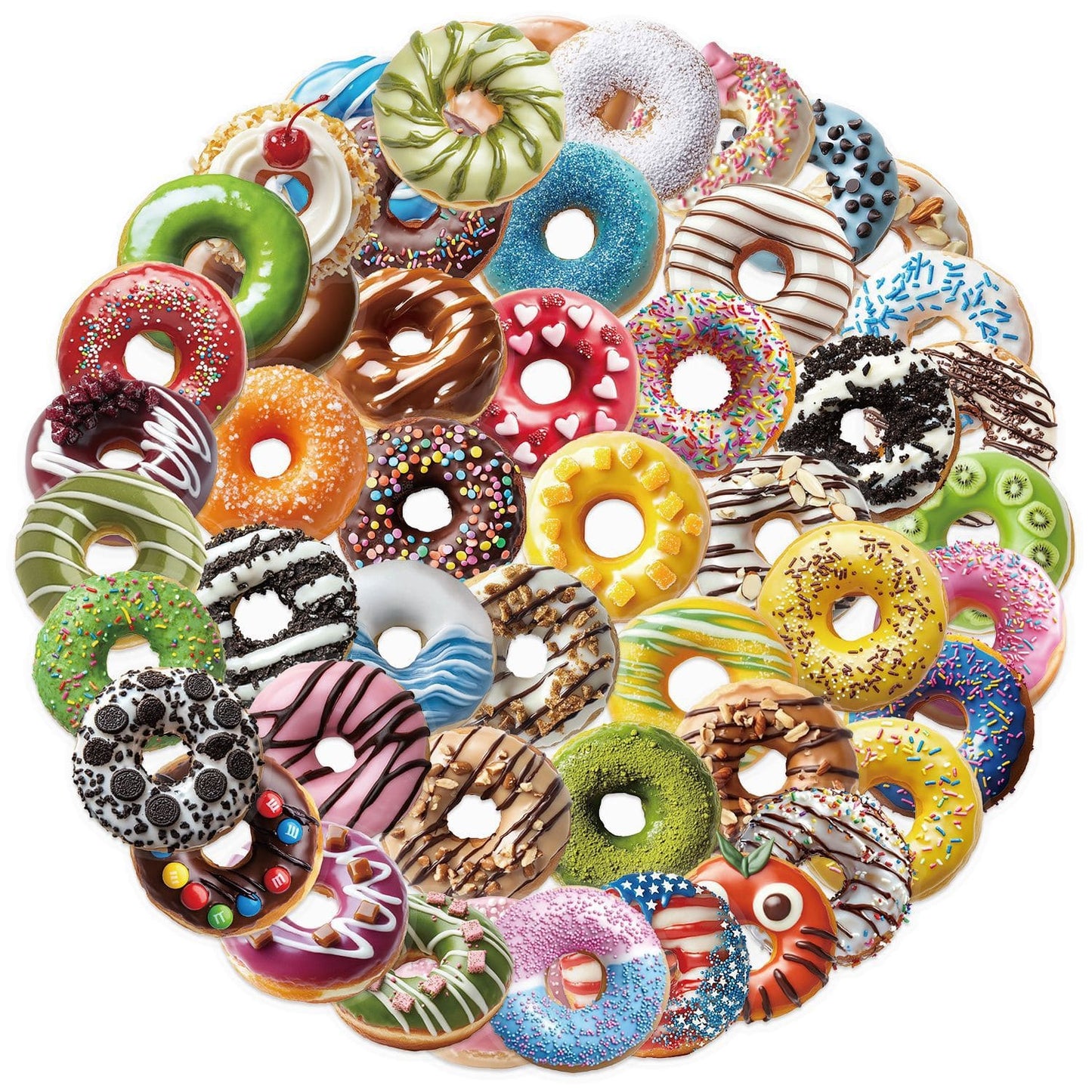 50PCS Donuts Stickers