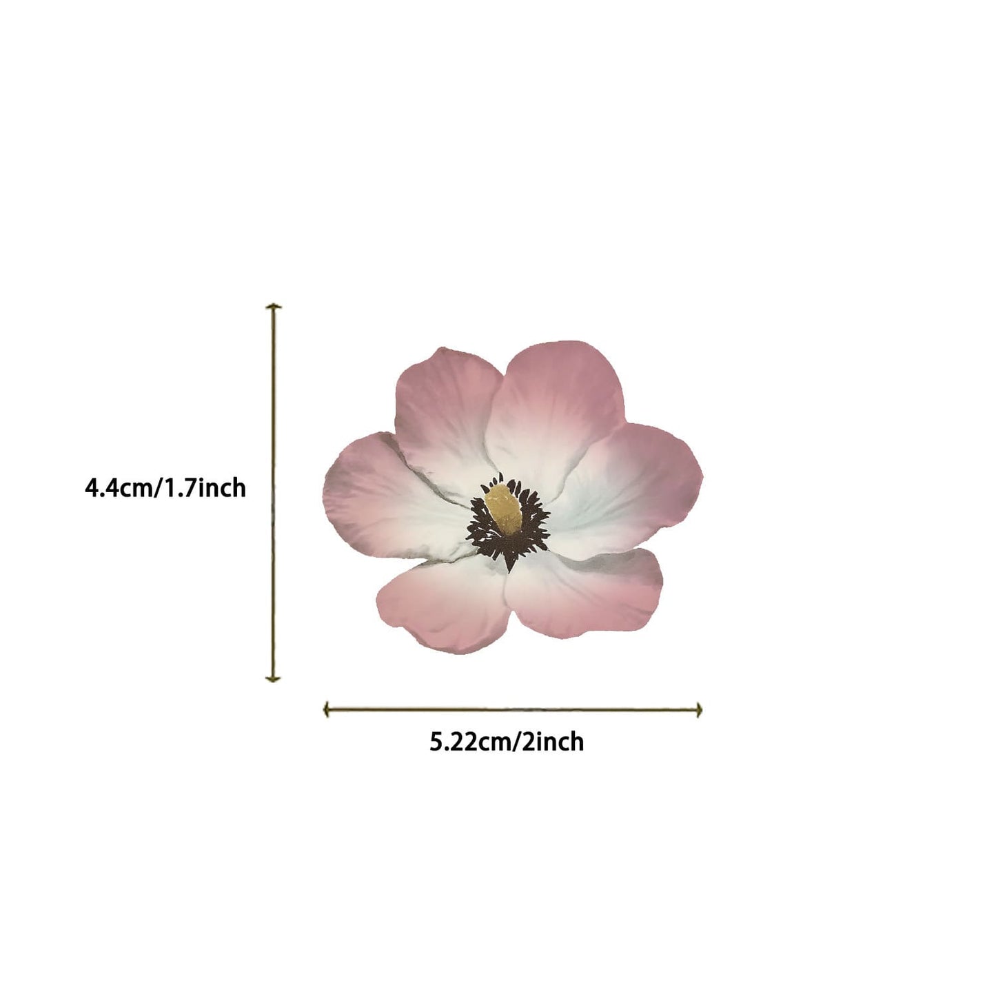 50PCS Pink Flower Stickers
