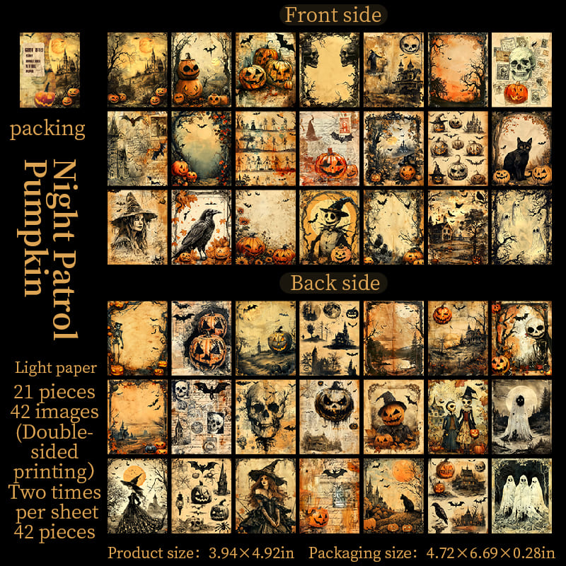 Ghostly Theme Scrapbook Paper