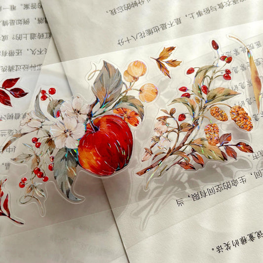 Die-Cut Apple & Flower PET Tape