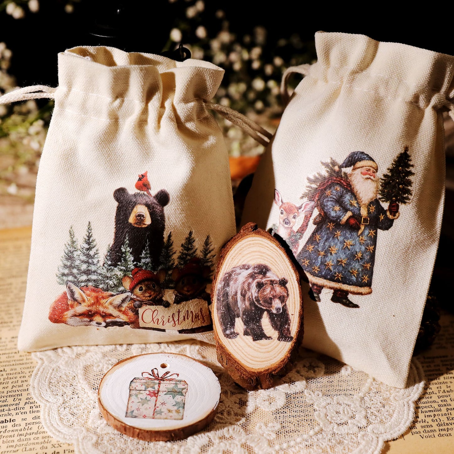 3PCS Christmas Transfer Stickers