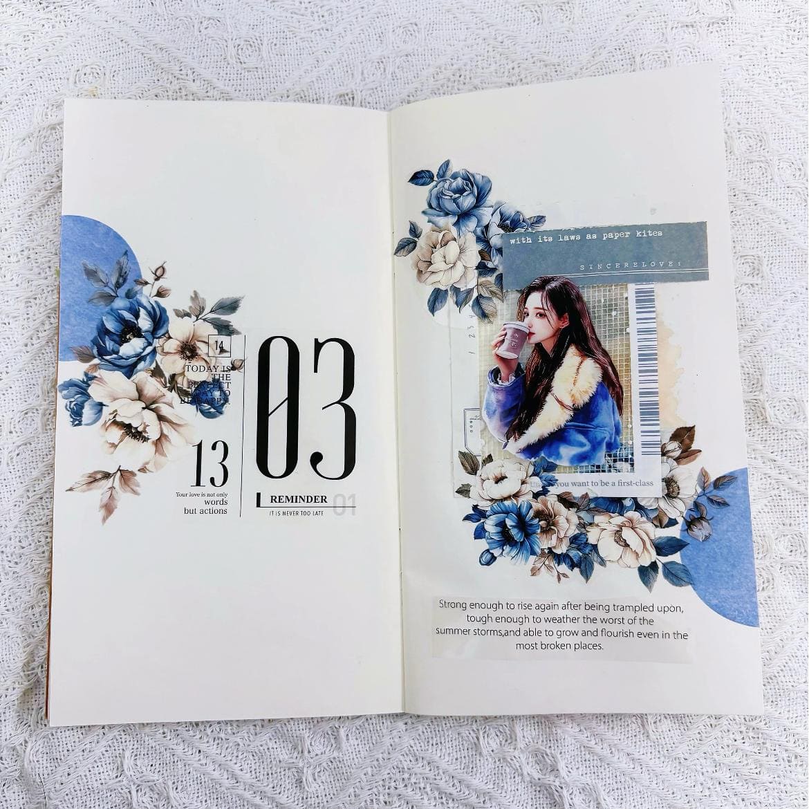 Blue Floral PET Tape