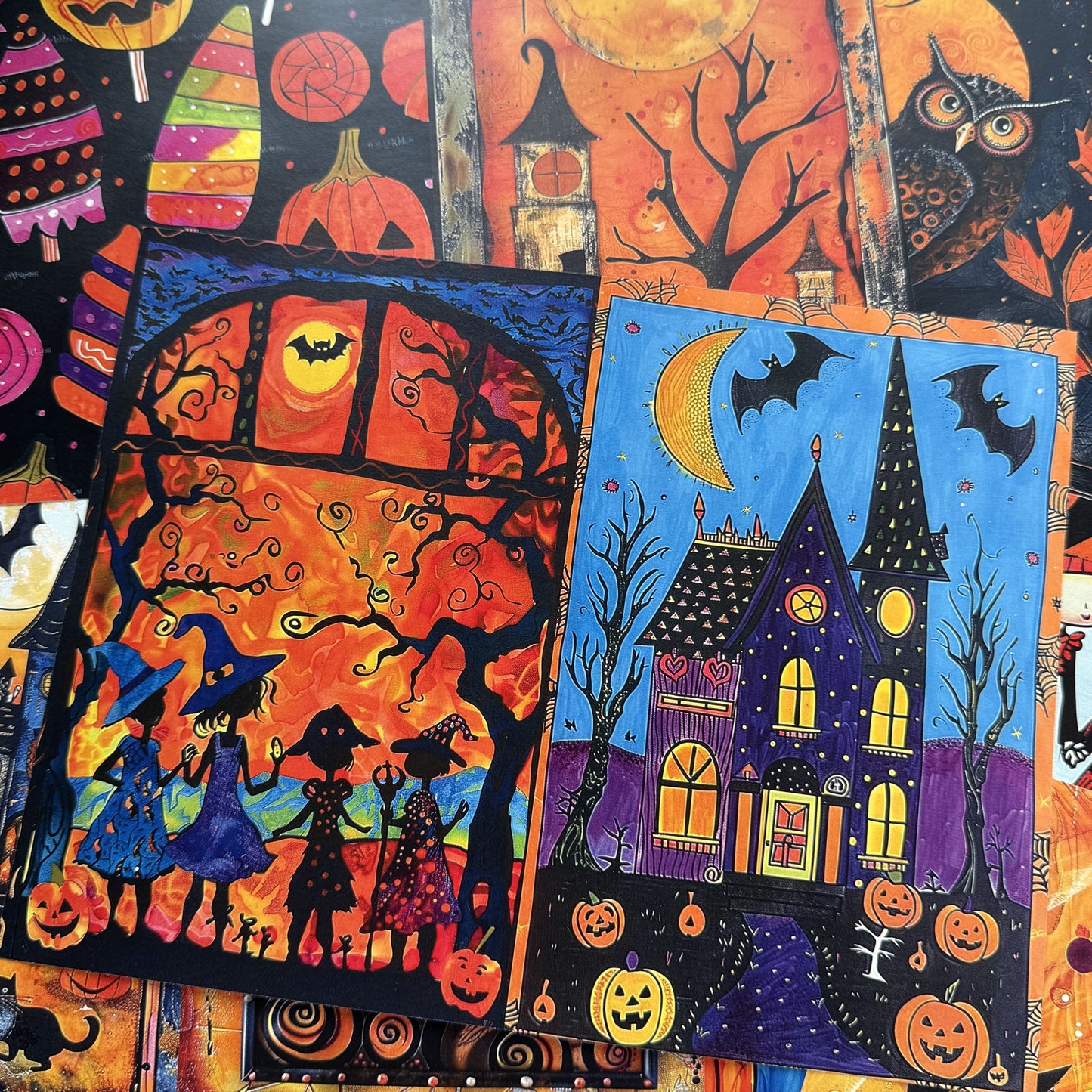 Magic Halloween Theme Scrapbook Paper