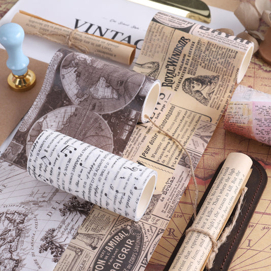 4-Pack Vintage Newspaper Washi Tape