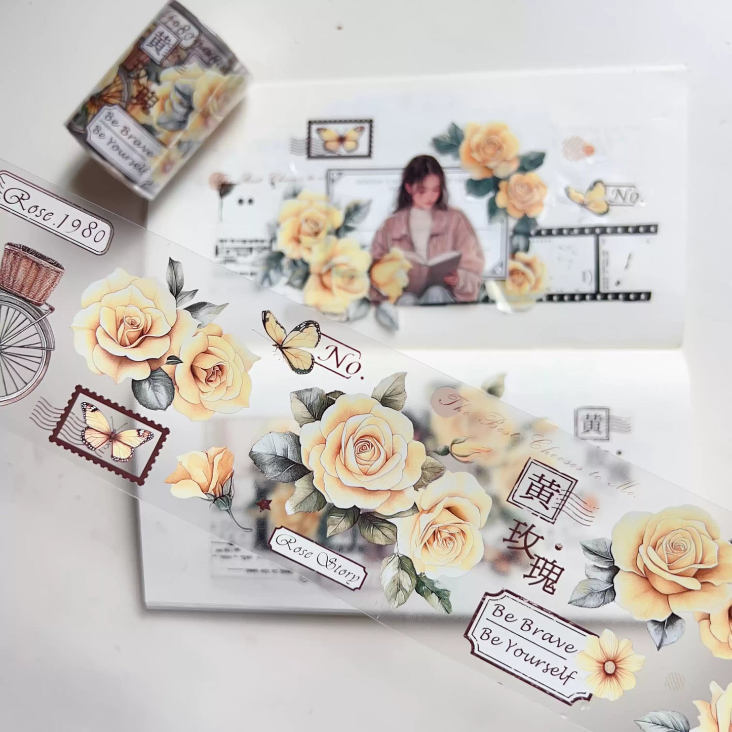 Yellow Rose PET Tape