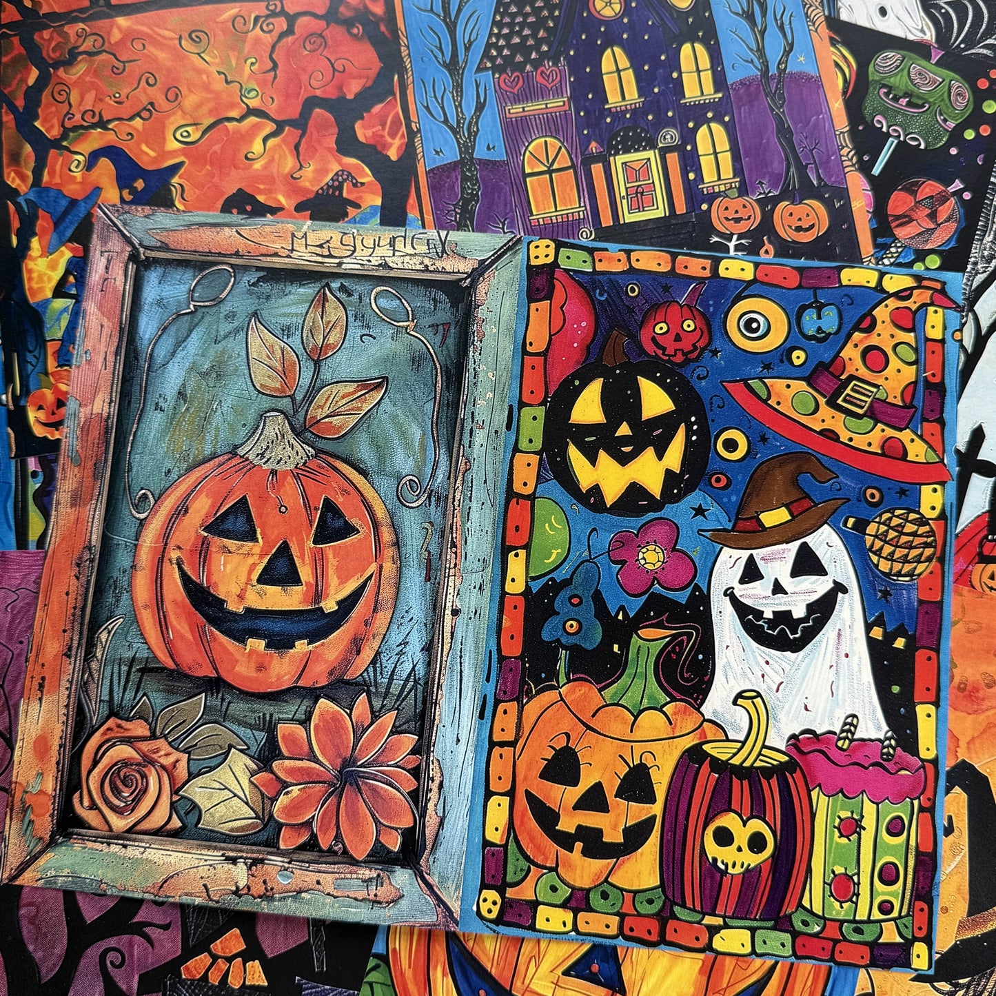 Magic Halloween Theme Scrapbook Paper