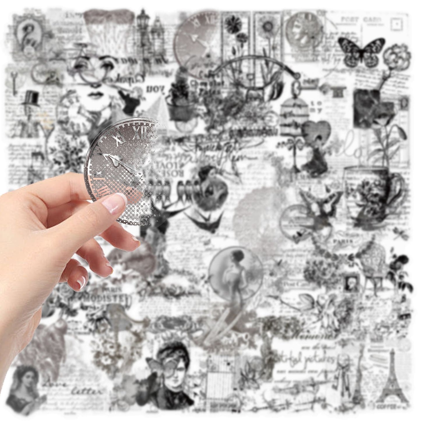 50PCS Vintage Collage Sticker Pack