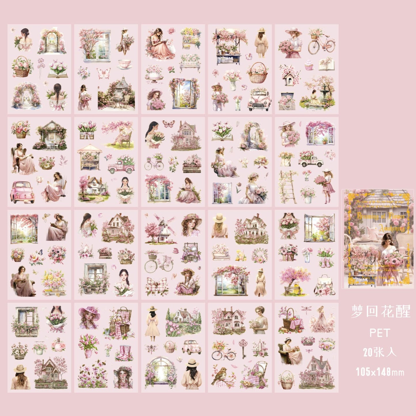 Vintage Girl Character Stickers