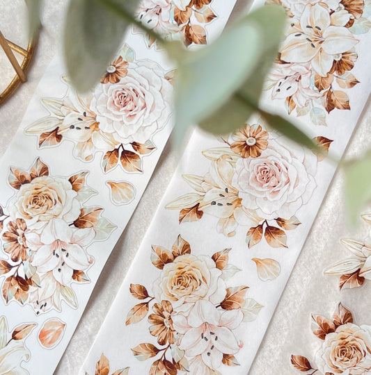 Fall Floral  Die-Cut  PET Tape