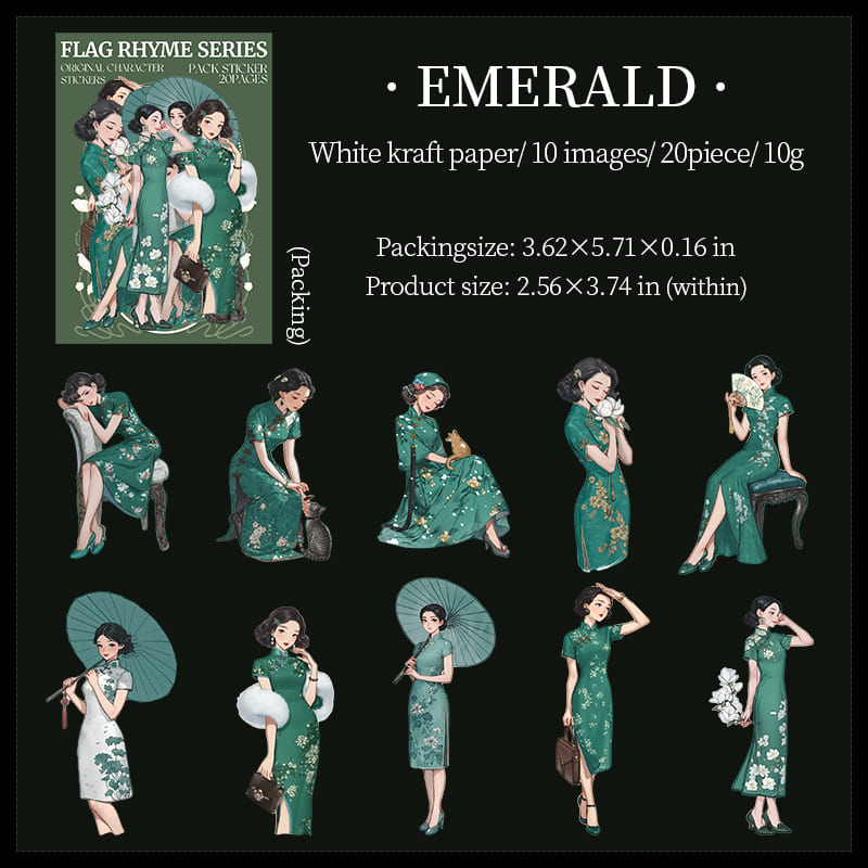 Cheongsam Character Sticker Pack