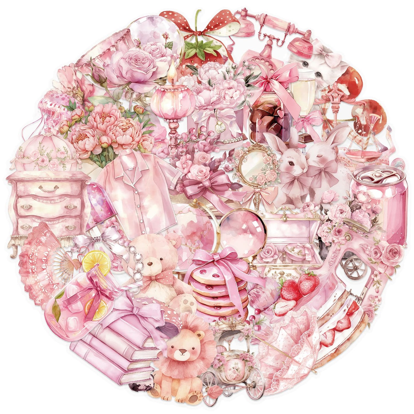 50PCS Pink Theme Sticker Pack