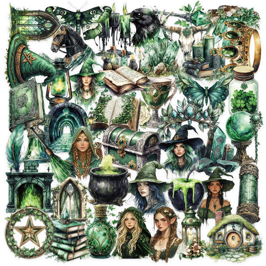 50PCS Forest Witch Sticker Pack