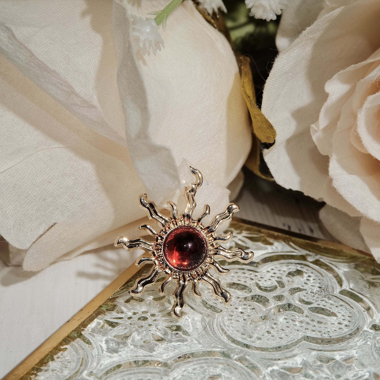 Junk Journal Baroque Sun Pendant Accessory
