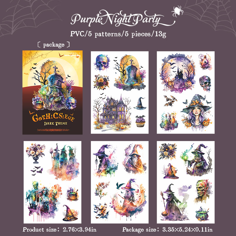 Gothic Series Transfer Stickers