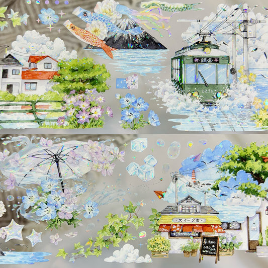 7cm*125cm Coastal Series One Cycle PET Tape