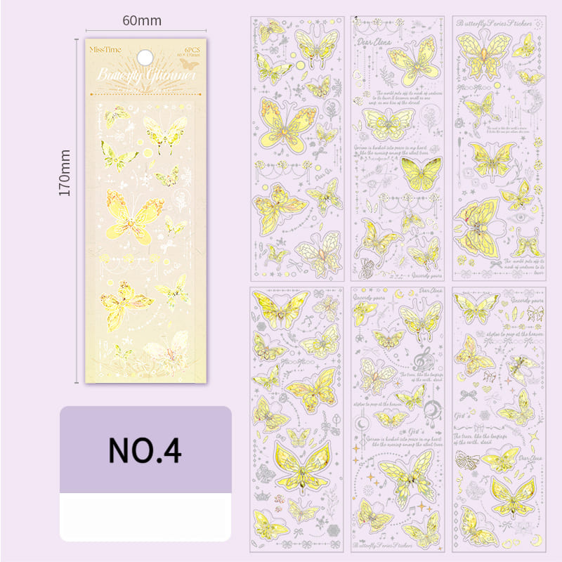 Foil Butterfly Stickers