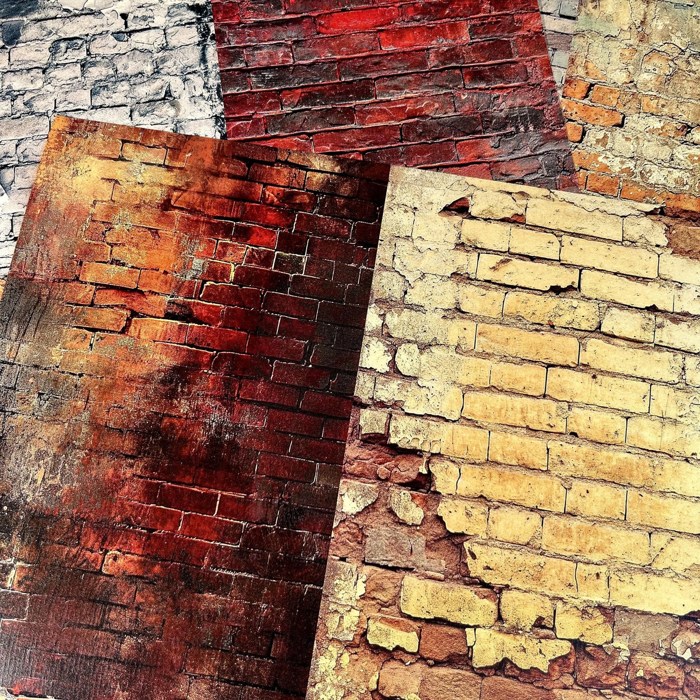 Mottled Brick Wall Scrapbook Paper