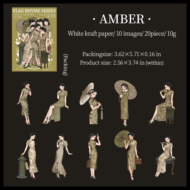 Cheongsam Character Sticker Pack