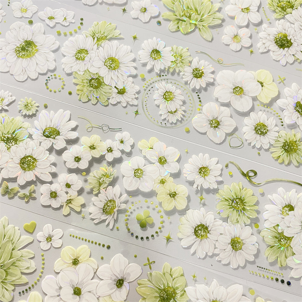 Cute Daisy Flower One Cycle PET Tape