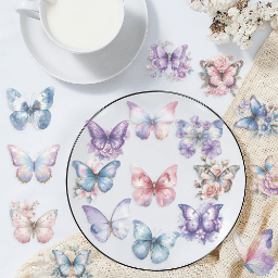 50PCS Colorful Butterflies Stickers