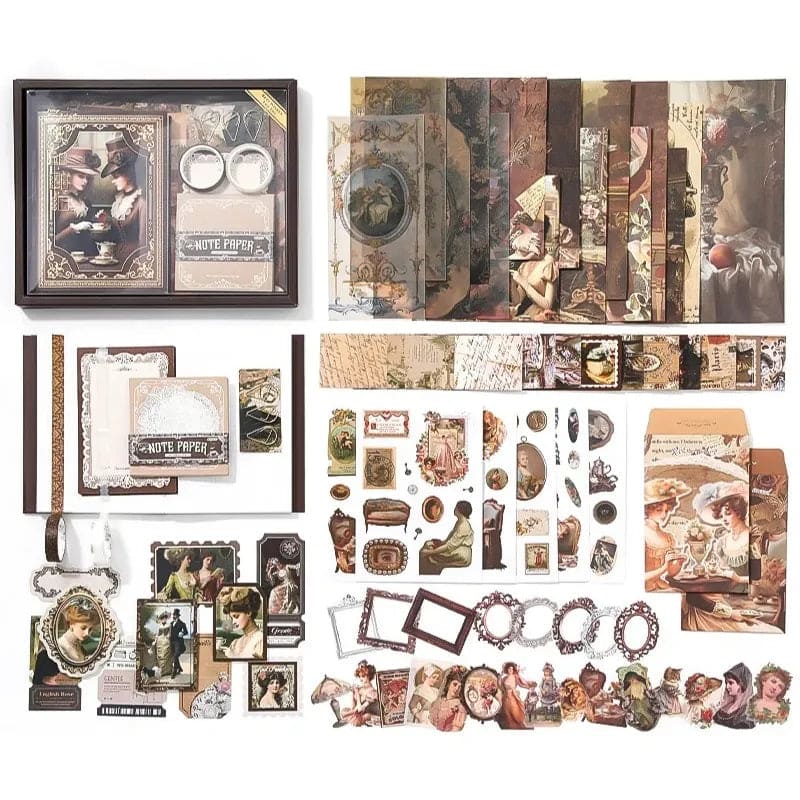 140PCS Classical Court Scrapbook Box