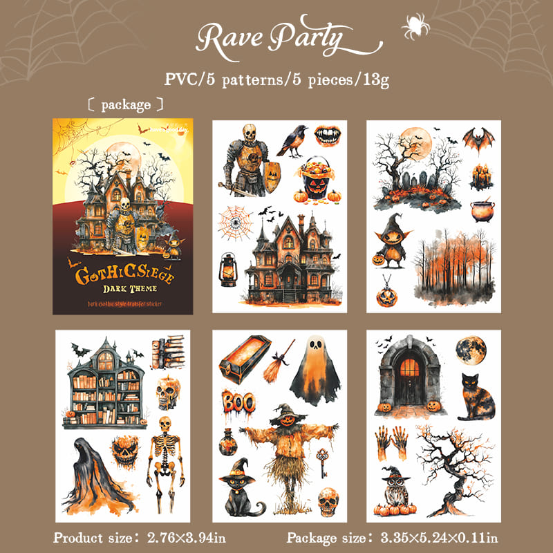 Gothic Series Transfer Stickers