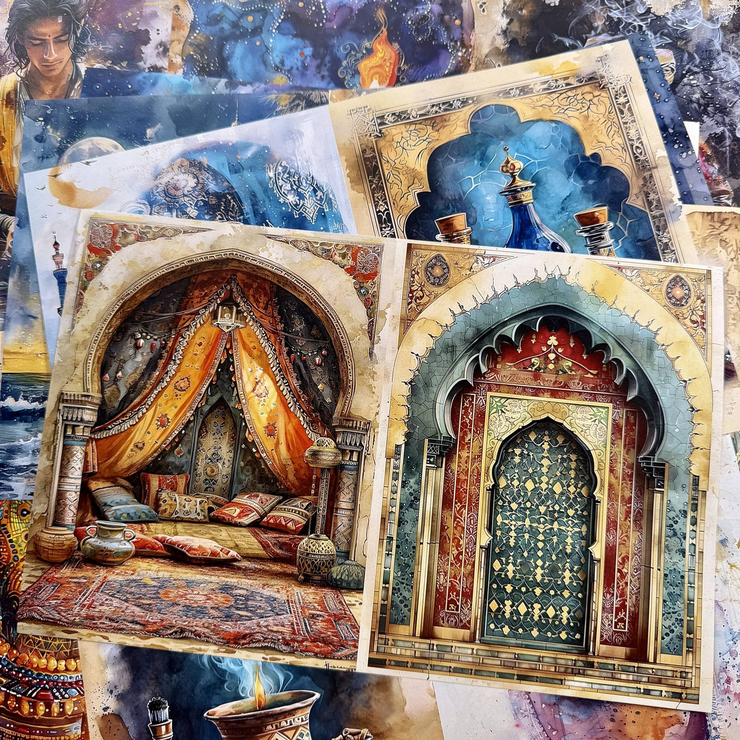 Arabian Nights Theme Scrapbook Paper