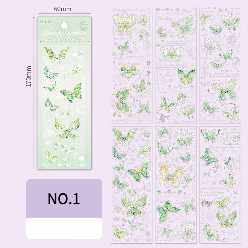 Foil Butterfly Stickers