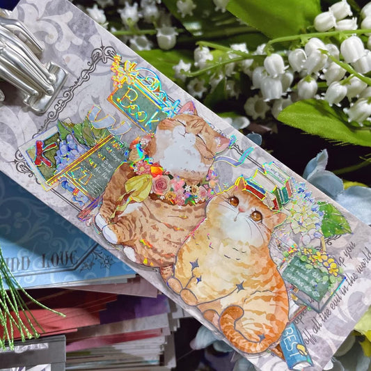 6cm*100cm Cats Among Flowers PET Tape