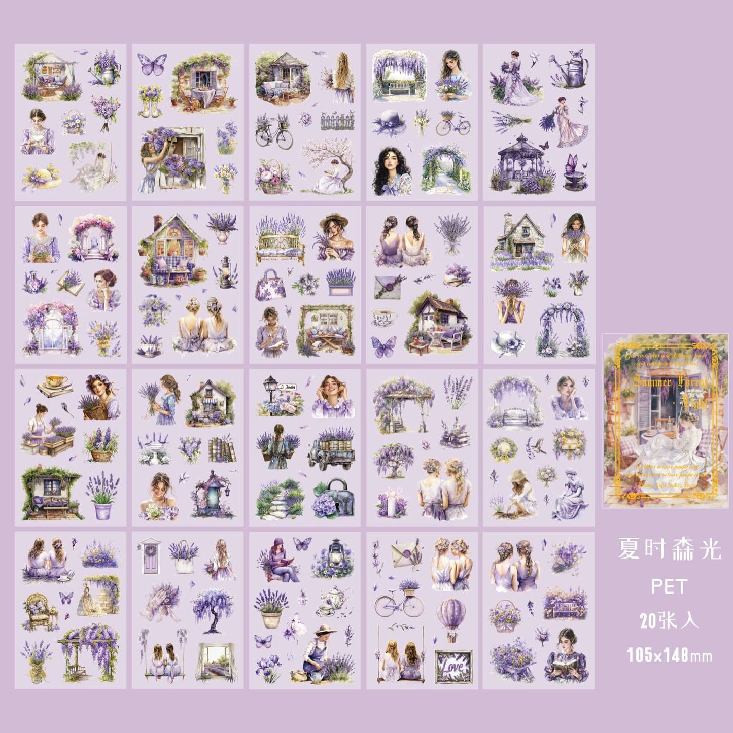 Vintage Girl Character Stickers