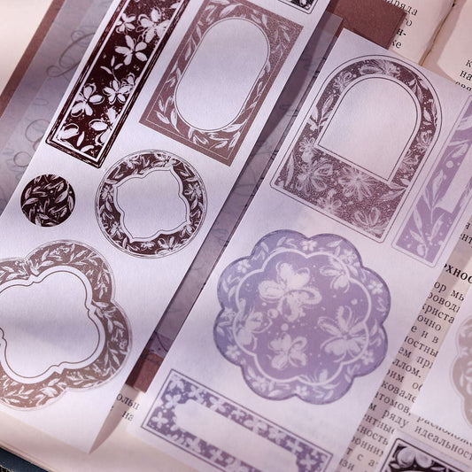 Die-Cut Floral Border PET/Washi Tape