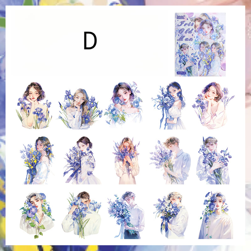 Flower And Character Sticker Pack