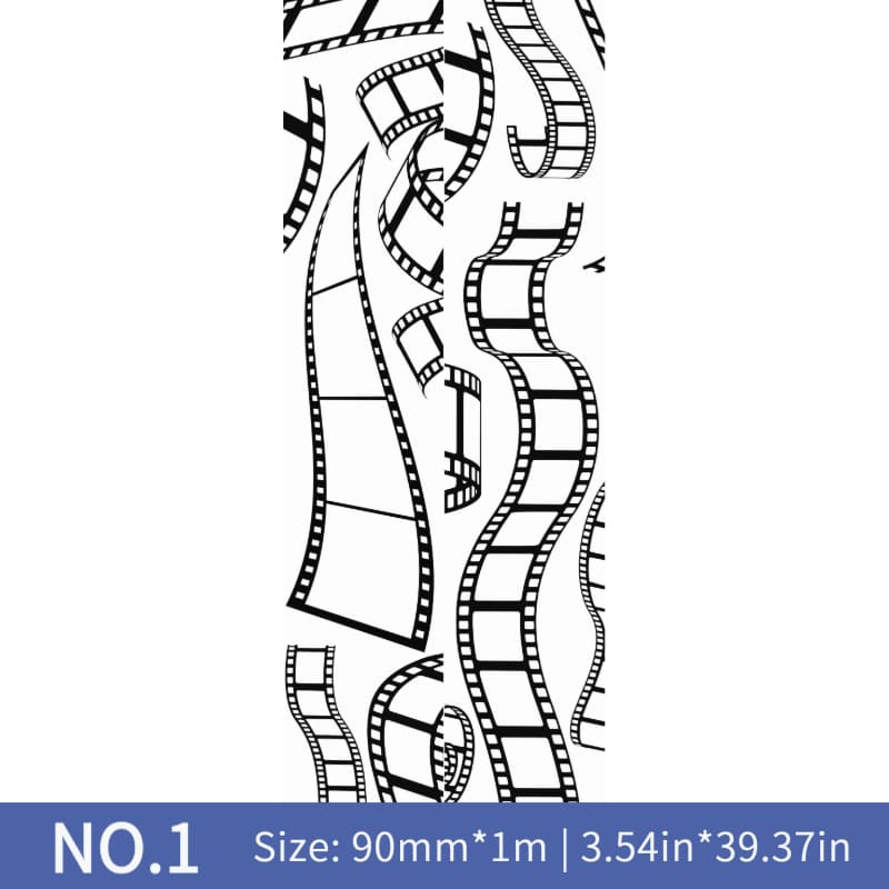 Music Note & Film Frame One Cycle PET Tape