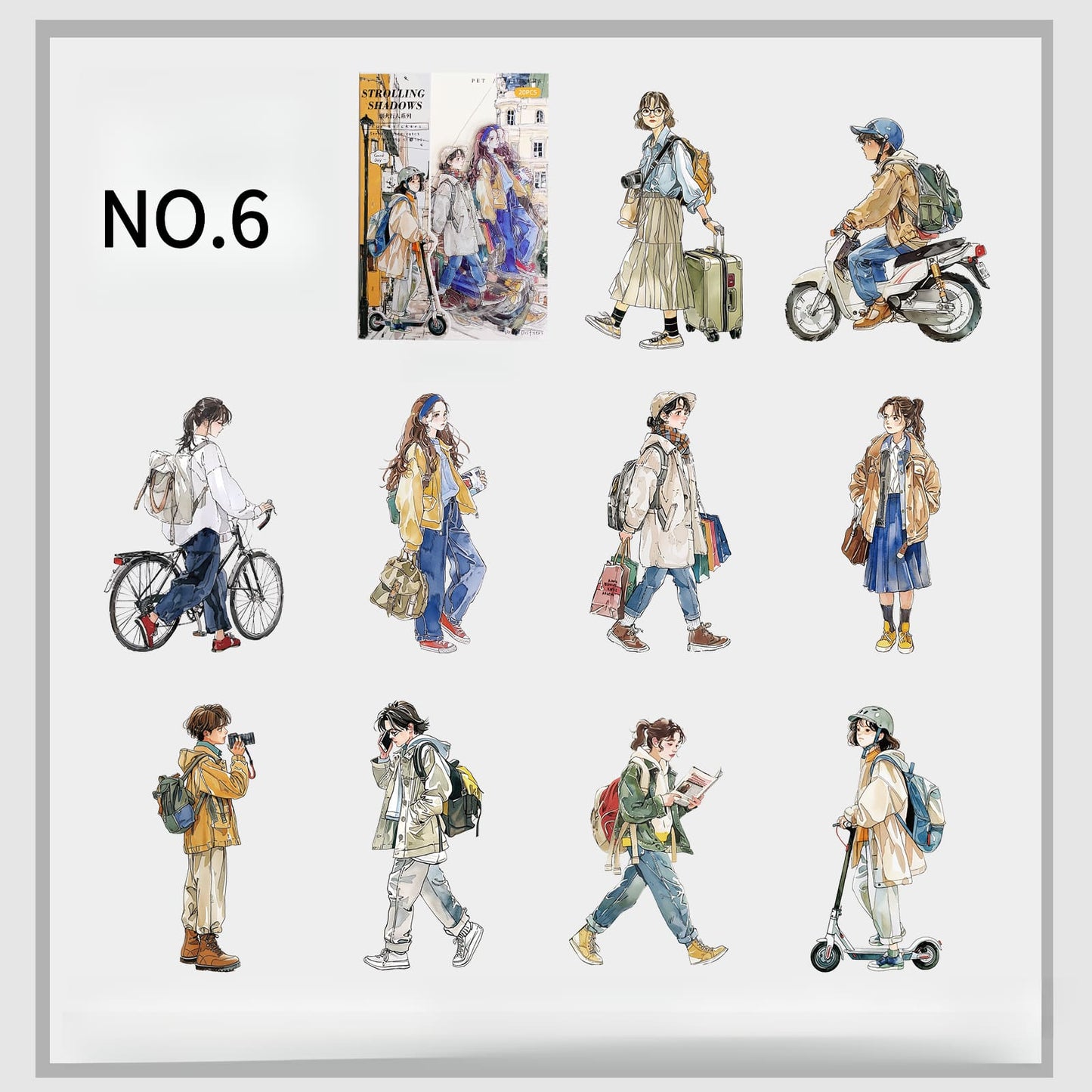 Street Walkers PET Sticker Pack
