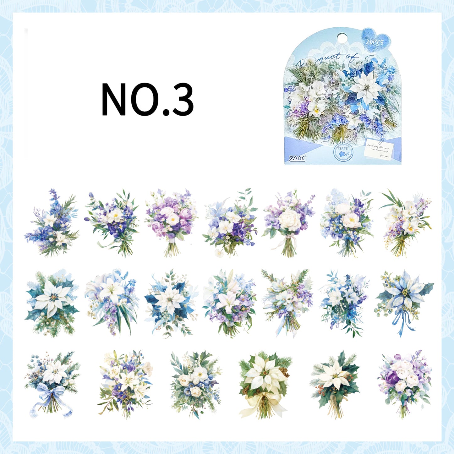 Bouquet PET Stickers