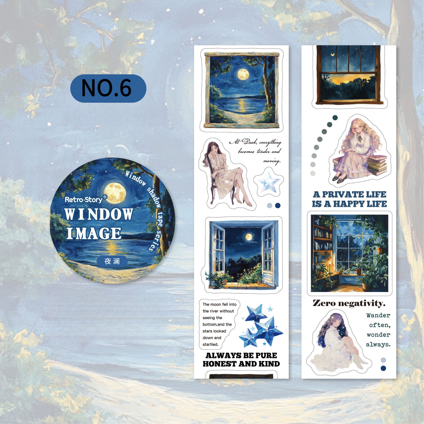 Window Scenery Theme PET Tape