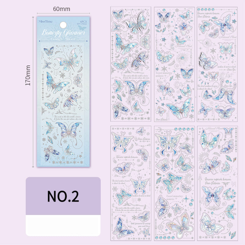 Foil Butterfly Stickers