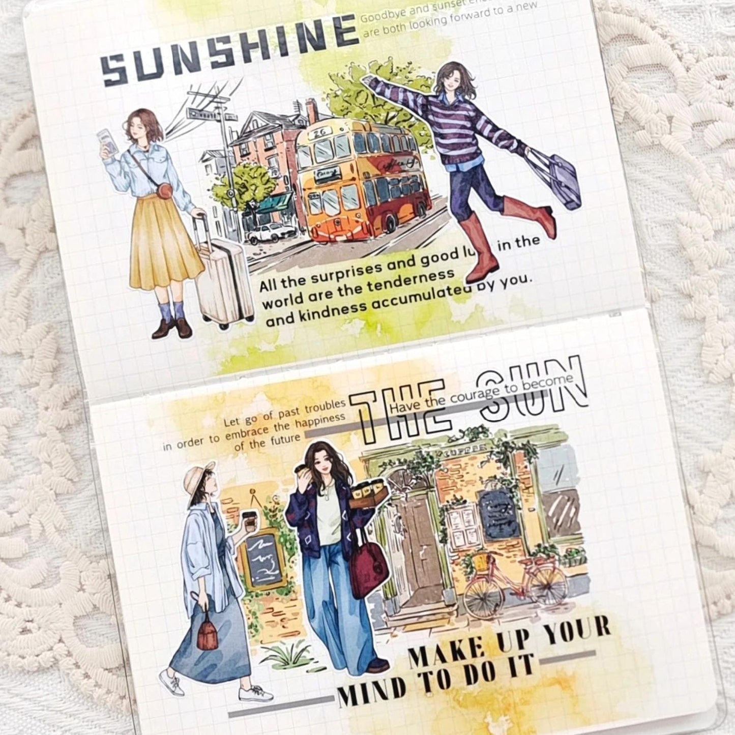 8cm*100 cm Die-Cut Casual Character Series One cycle Tape