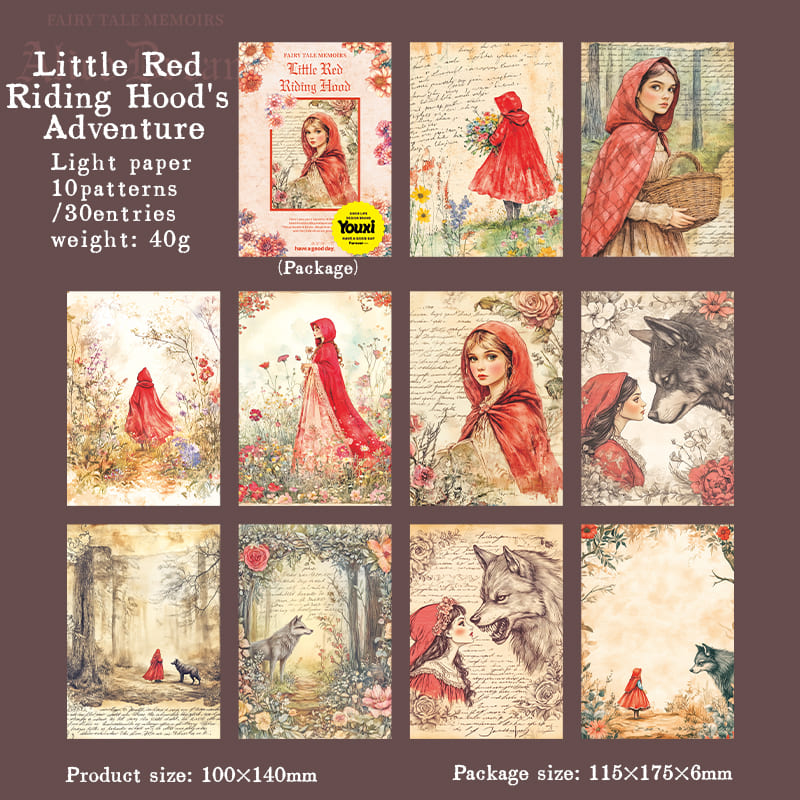 30PCS Fairy Tale Theme Material Paper