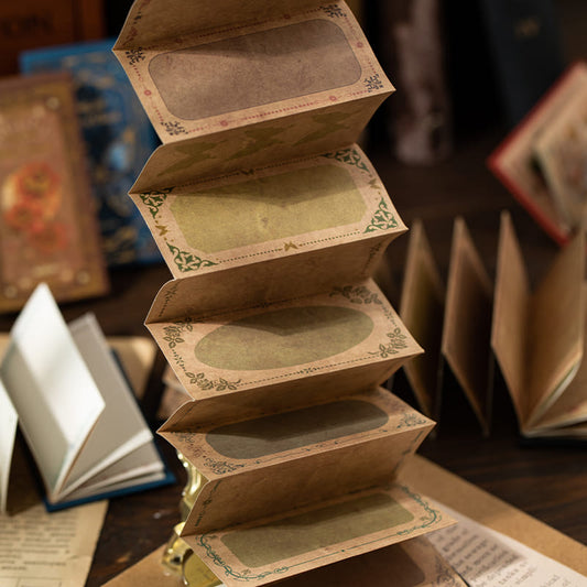 Vintage Mini Accordion Notebook