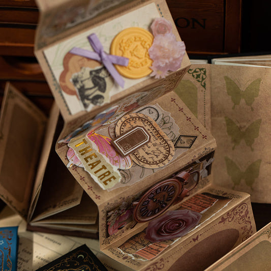 Vintage Mini Accordion Notebook