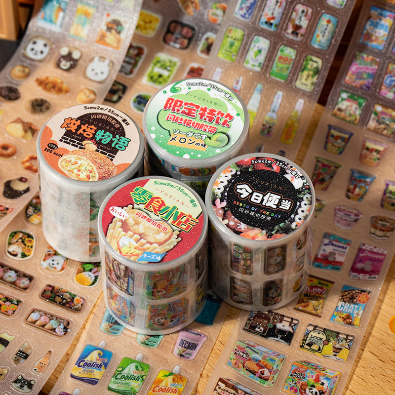 Convenience Store Series Retro PET Die-Cut Tape